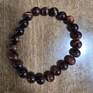 Red Tigers Eye Crystal Bracelet 8 mm